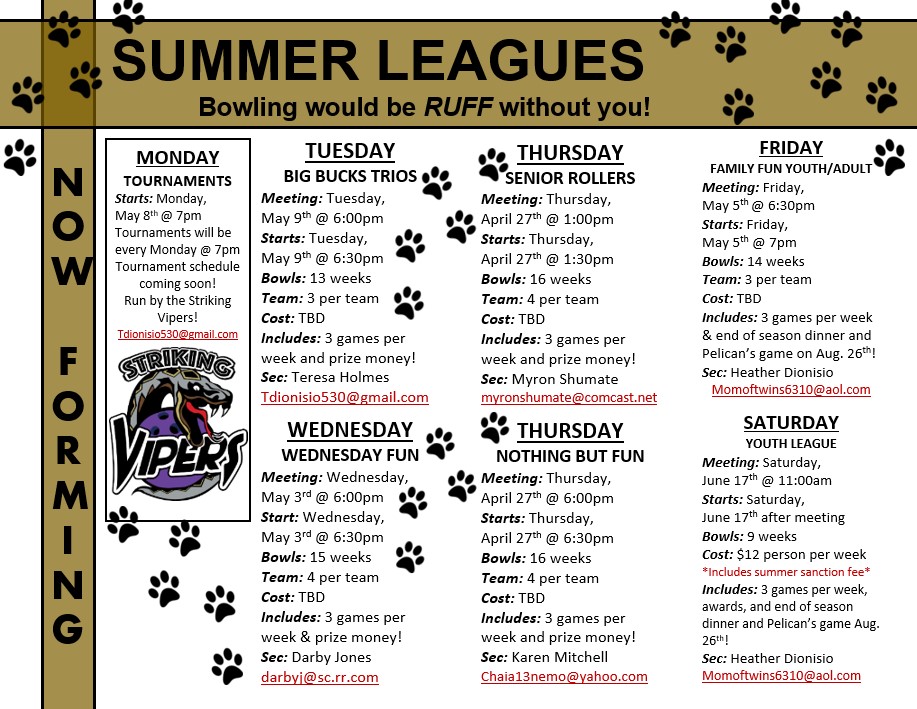 LEAGUES Myrtle Beach Bowl Myrtle Beach, SC 29577