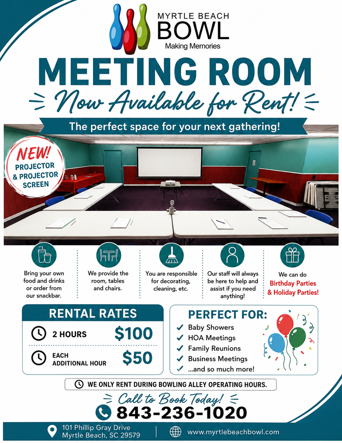 Meeting Room Rental Flyer 2026