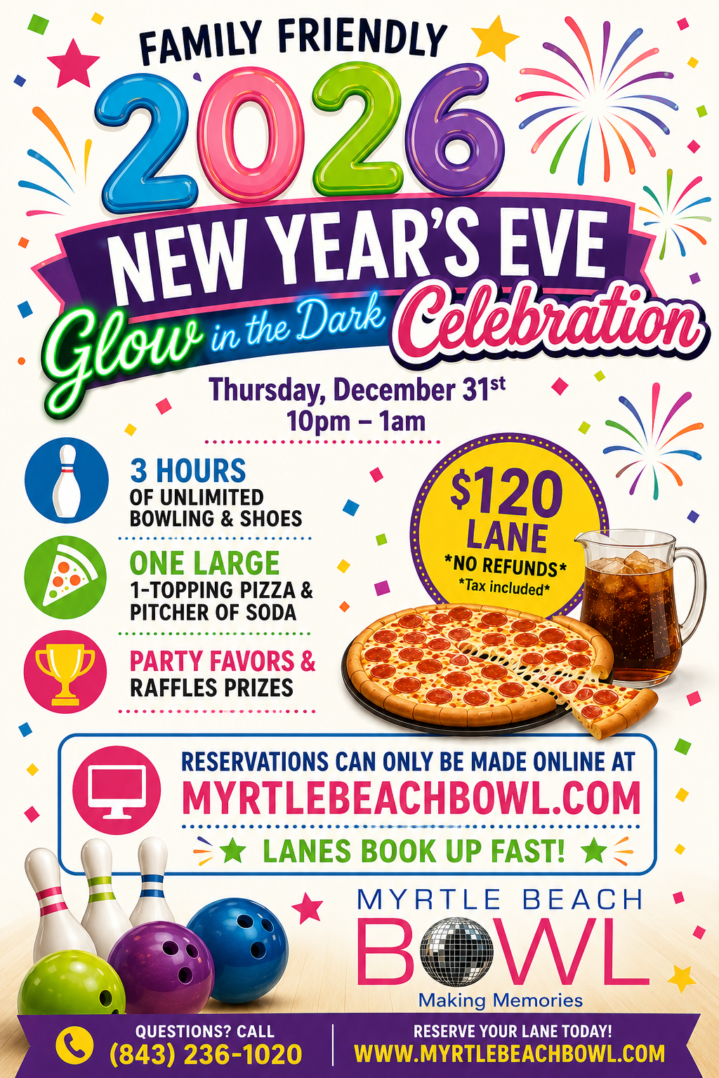 New Year's Eve Glow Flyer