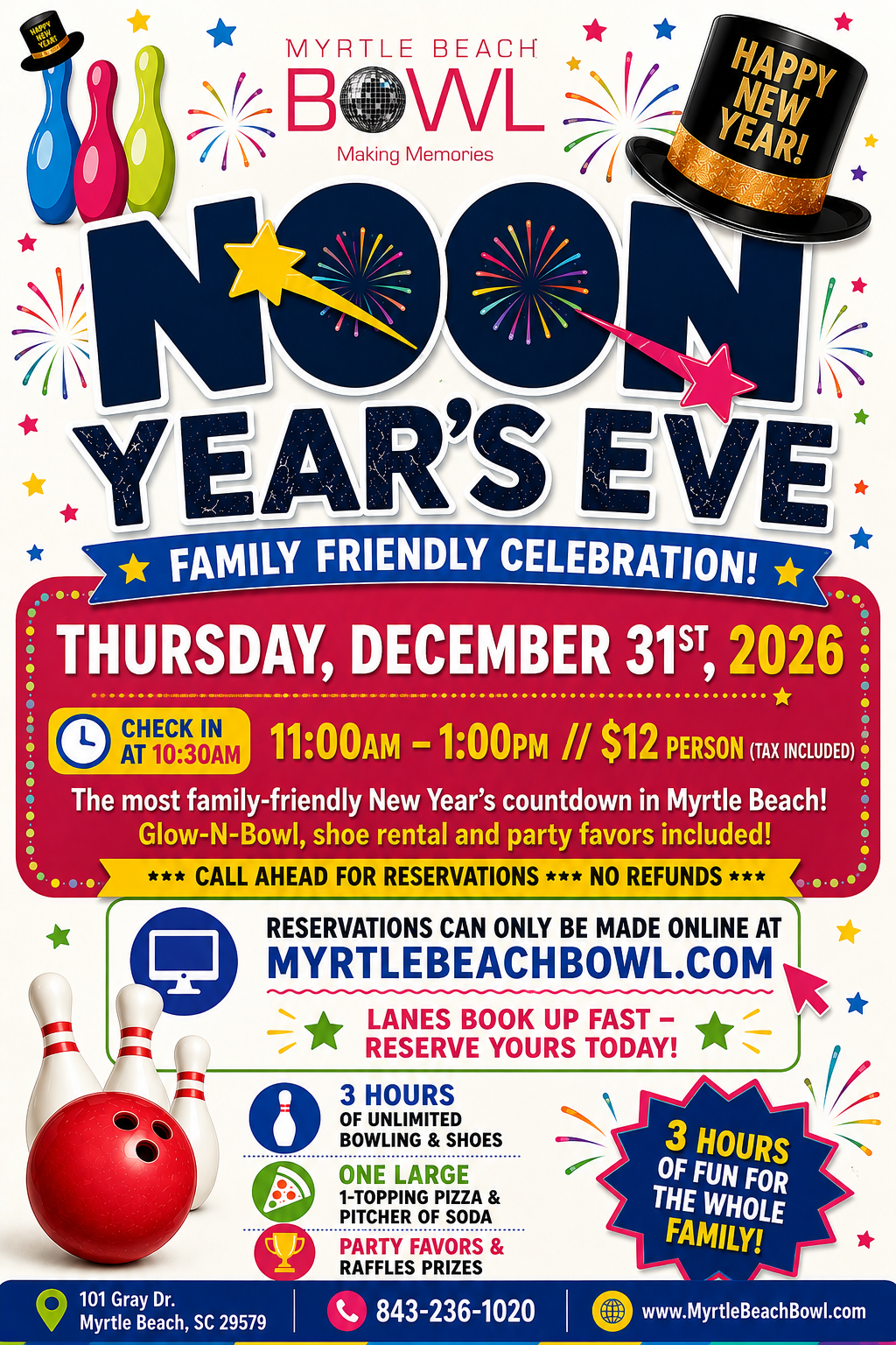 Noon Year's Eve Flyer
